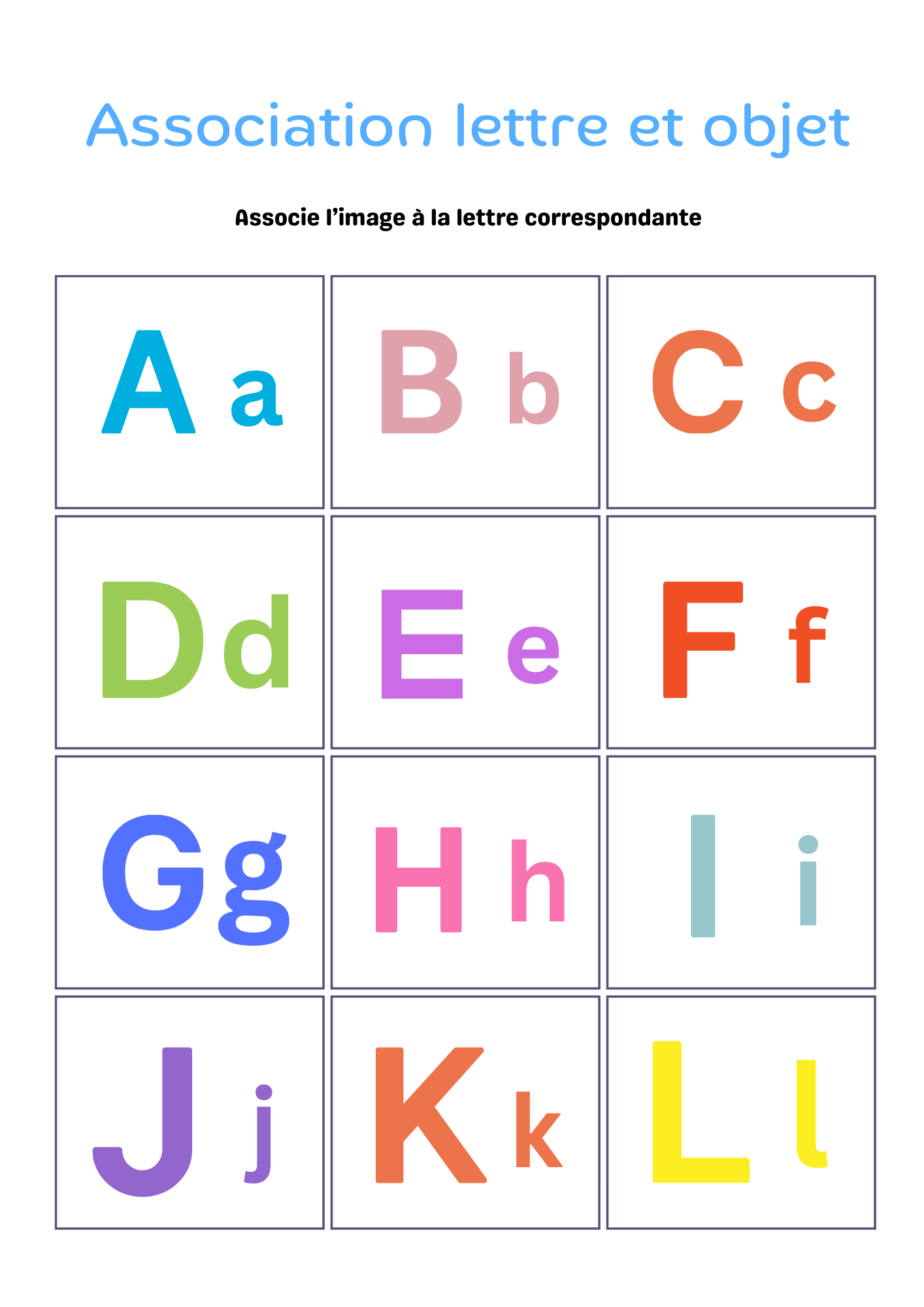 Livret lettres et son - Alphabet