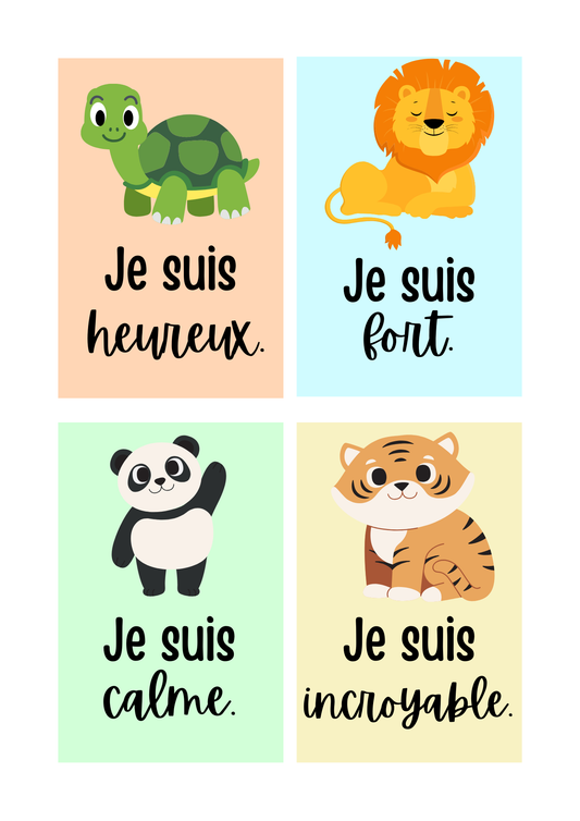 Cartes Affirmations - Animaux