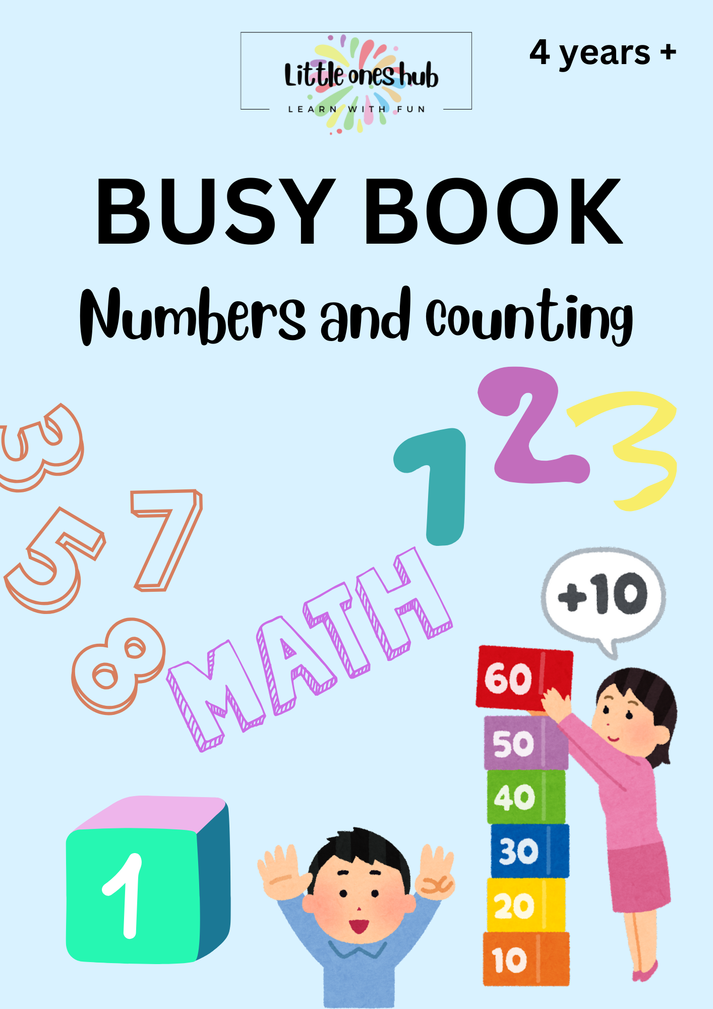 Math mini busybook - 5 pages of activities