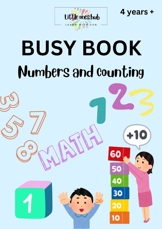 Math mini busybook - 5 pages of activities