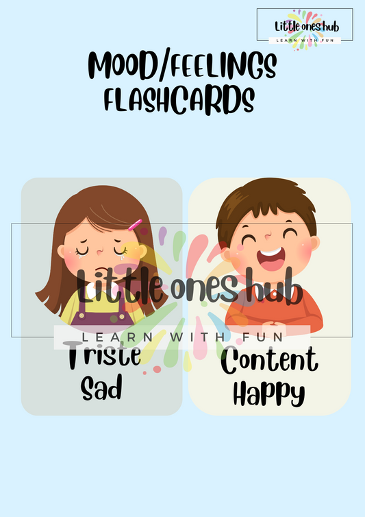 Mood - Feelings flashcards (FR/EN)