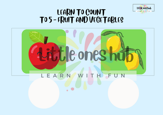 Learn how to count to 5 - Fruit and Vegetable version