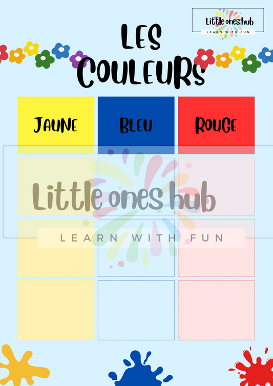 Apprendre les couleurs - Trier les couleurs