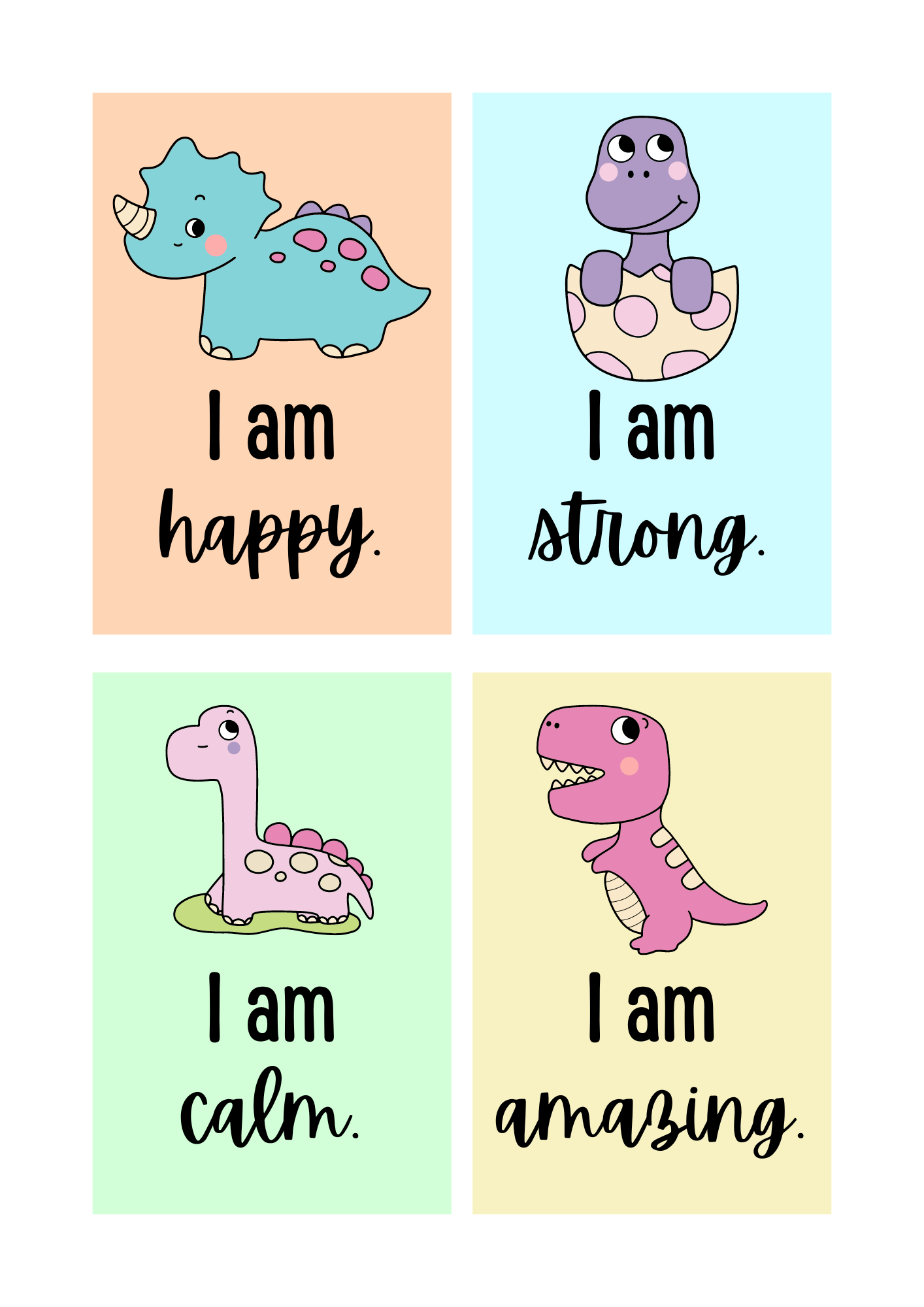 Positive Cards - Dinosaurs