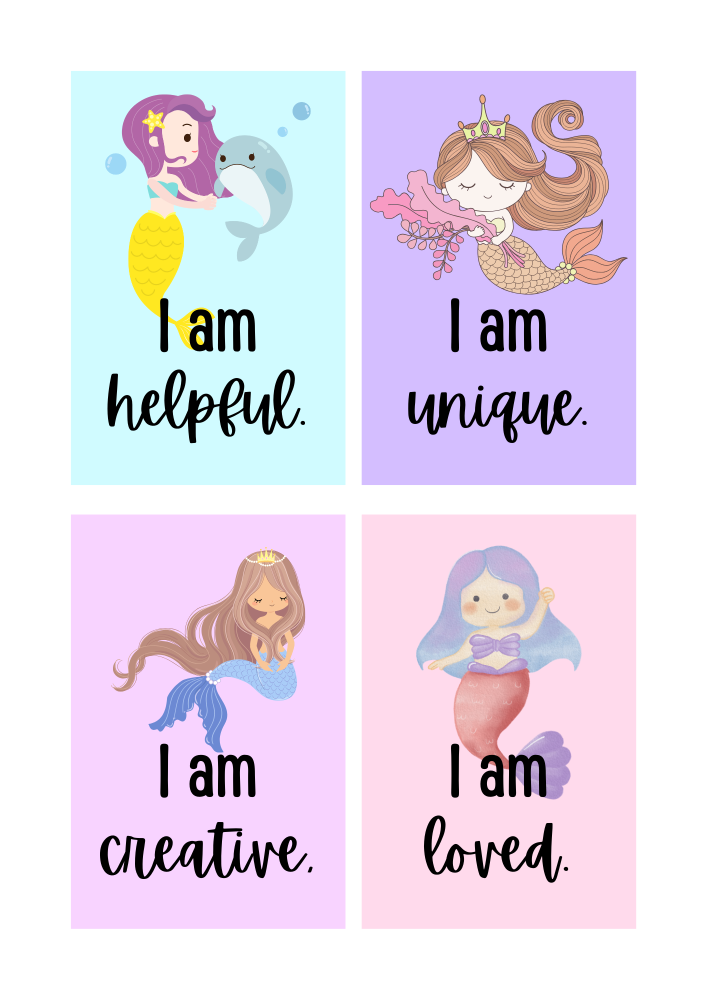 Positive Cards - Mermaids