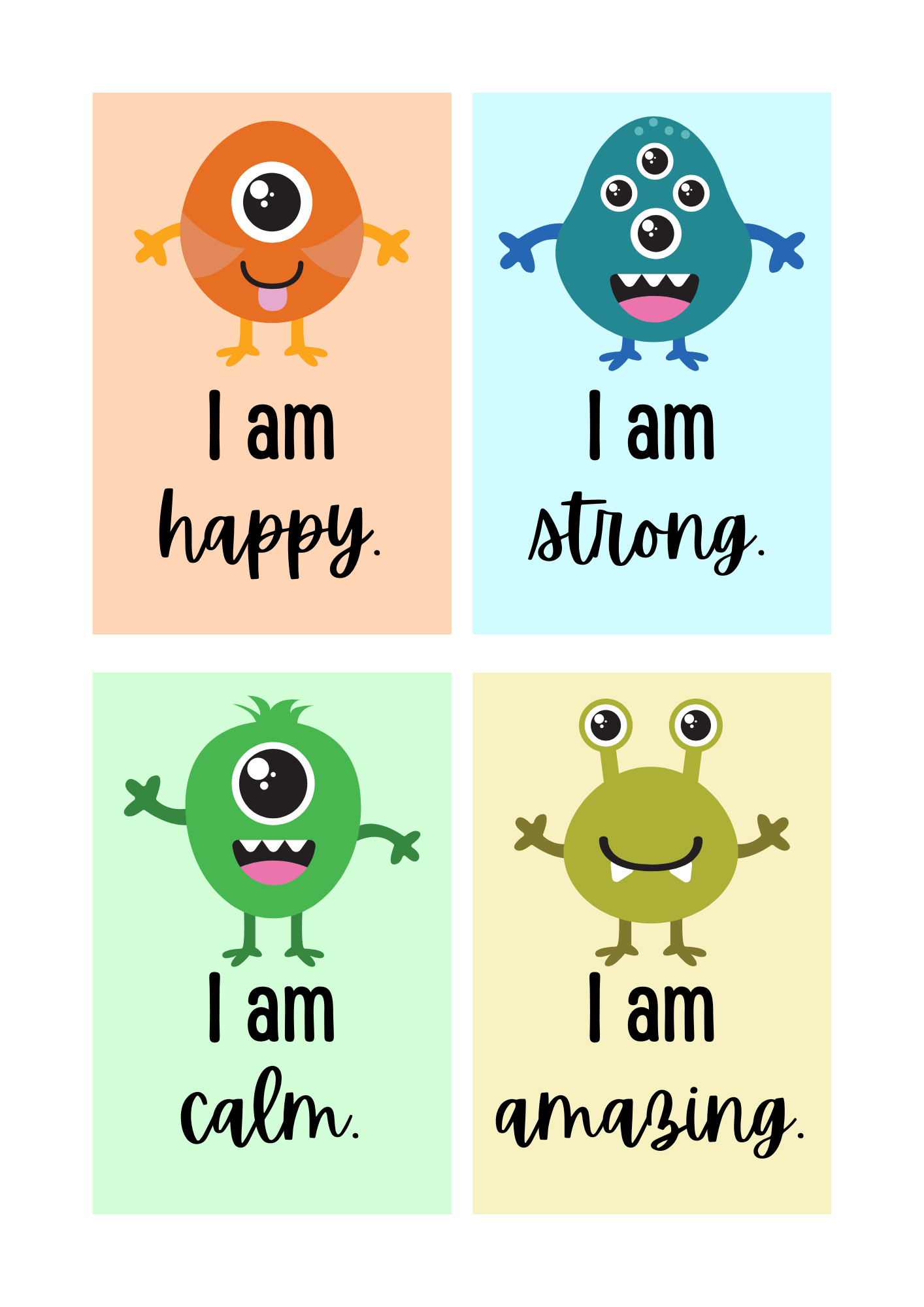 Positive Cards - Monsters